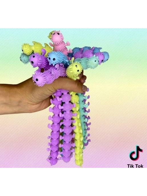 Игрушка-антистресс Жвачка для рук Микс 8 шт, 8 шт