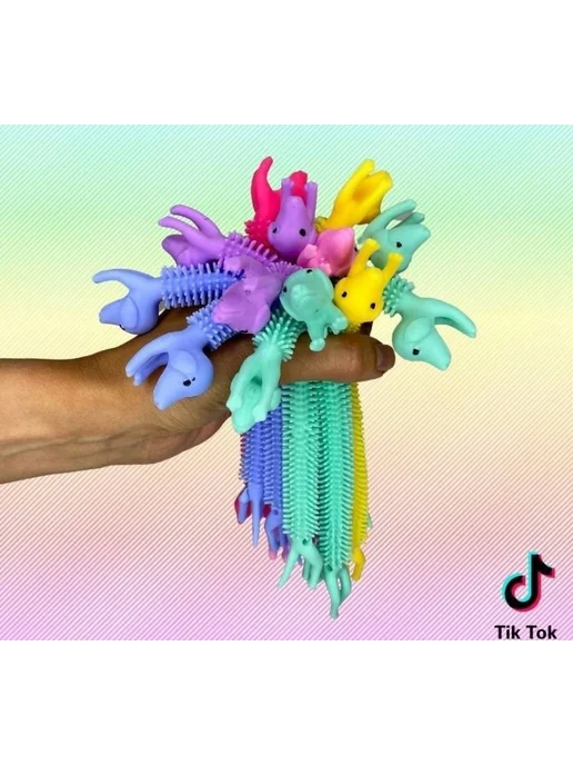 Игрушка-антистресс Жвачка для рук Микс 8 шт, 8 шт, фото 8