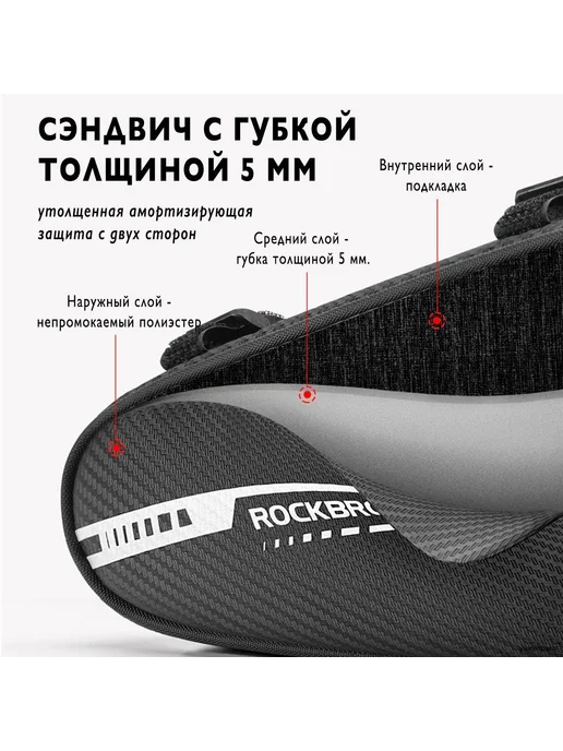 Велосумка 1.2 л Черный, 1,2 л, фото 2
