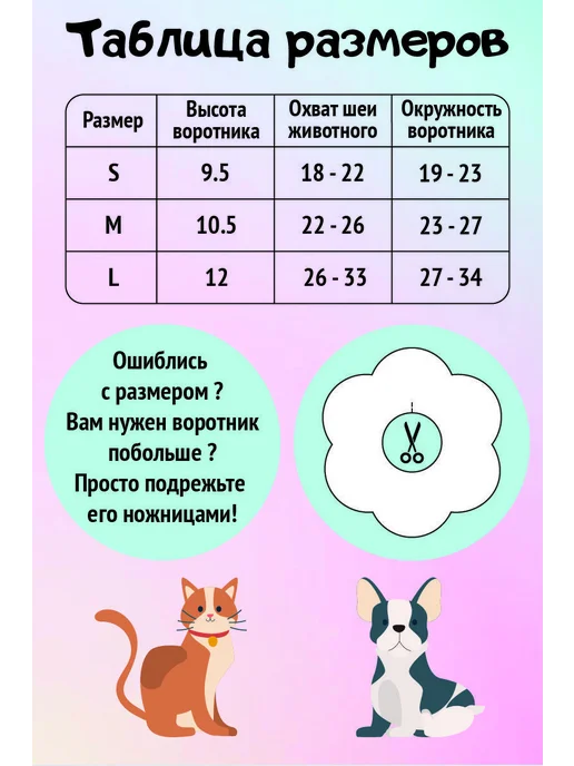 Воротник для животных М Желтый, желтый, фото 4