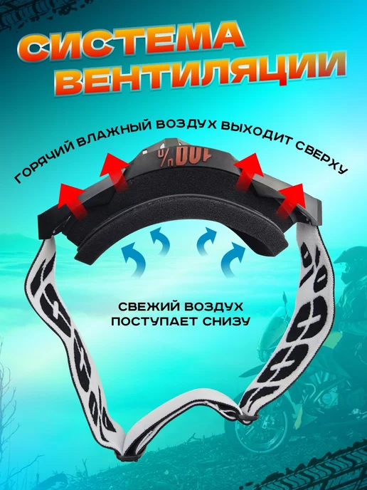Мотоочки Универсальный черный матовый, черный, фото 3