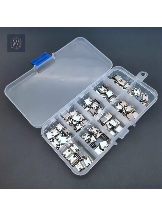 Разъем зарядки Type-C 6 16pin, 100 шт, 10 моделей, 100 шт