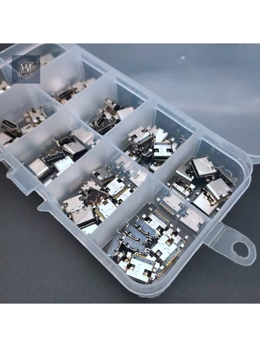 Разъем зарядки Type-C 6 16pin, 100 шт, 10 моделей, 100 шт, фото 7