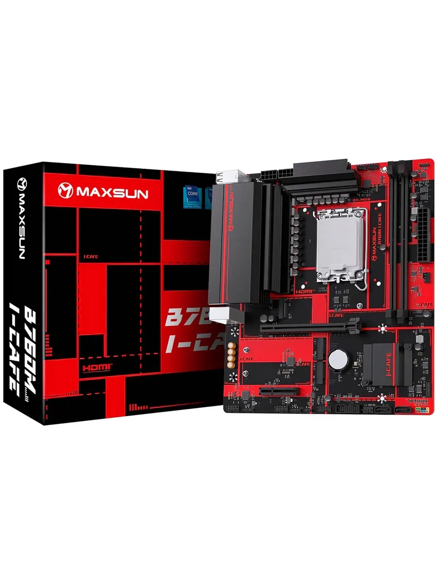 Maxsun Материнская плата MS-B760M I-CAFE (LGA1700, mATX)