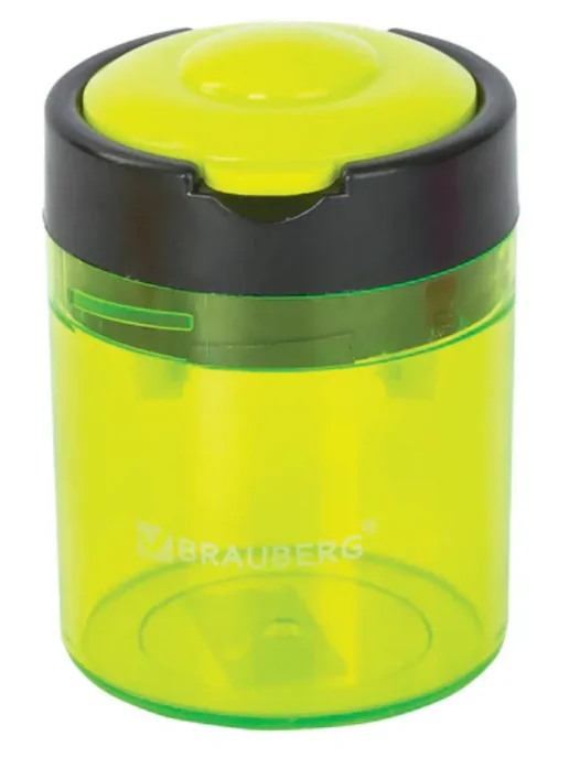 Brauberg Точилка "Space", с контейнером, 2 отверстия, зеленый, фото 7
