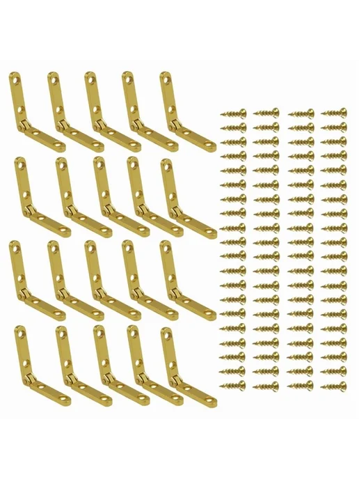 Петли золотые 90 градусов 60x10мм 20 шт, 60x10 мм, 20 шт, фото 6