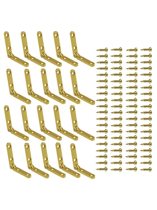 Петли золотые 90 градусов 60x10мм 20 шт, 60x10 мм, 20 шт, фото 8