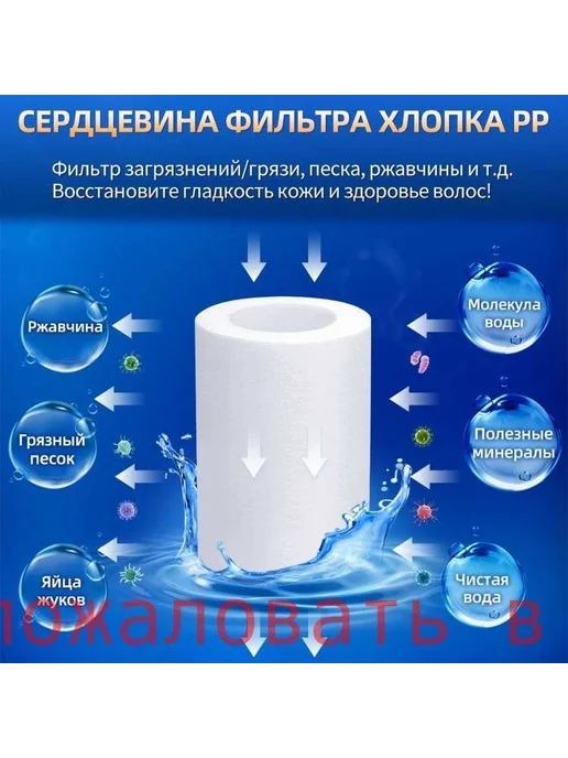 Фильтр для душа, 10 элементов 1 1 2" (10 шт), белый, фото 2