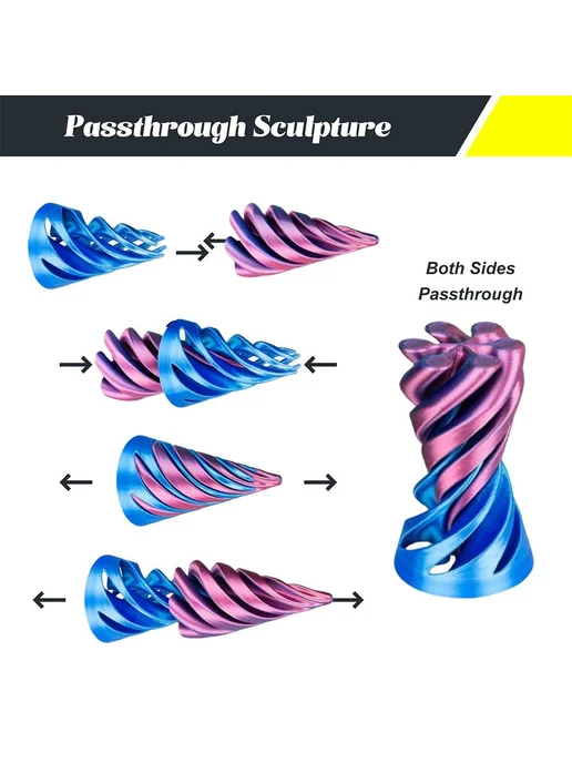 3D спиральная игрушка-антистресс Cone A-Purple, вариант, фото 3