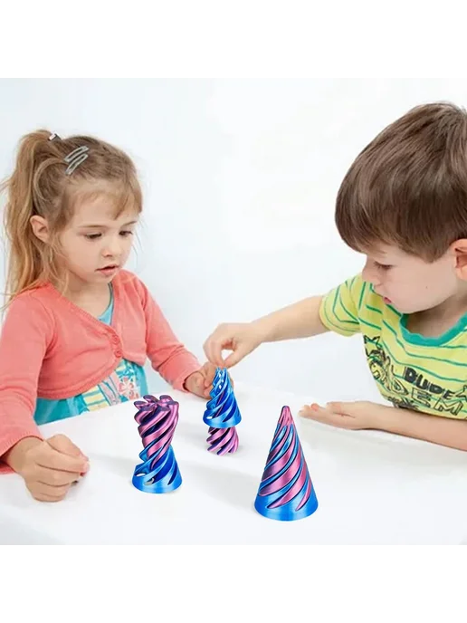 3D спиральная игрушка-антистресс Cone A-Purple, вариант, фото 5