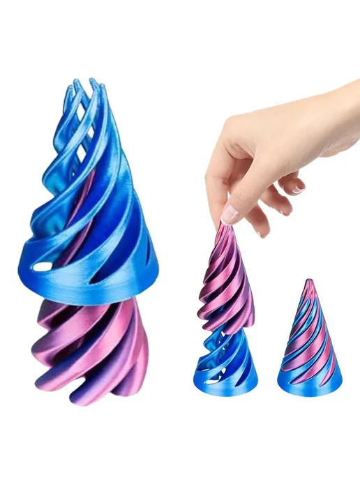 3D спиральная игрушка-антистресс Cone A-Purple, вариант, фото 7
