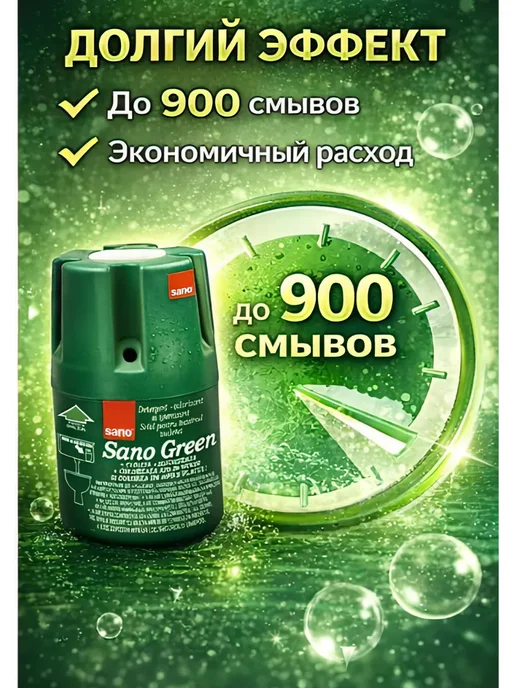 SANO Блок для унитаза в бачок, зеленый, фото 4