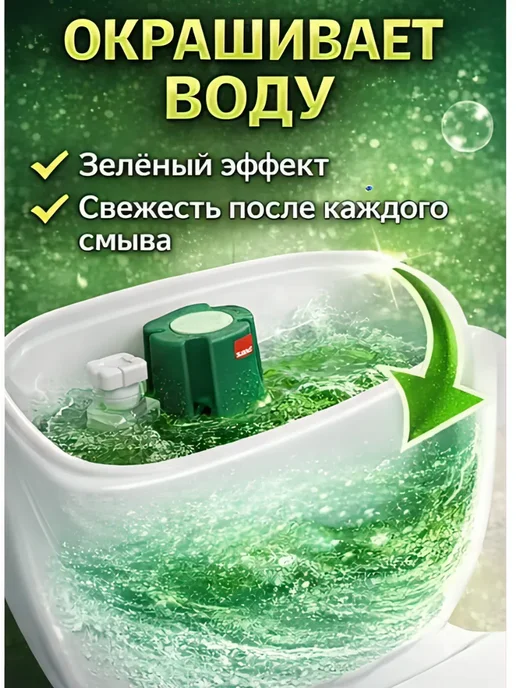 SANO Блок для унитаза в бачок, зеленый, фото 6
