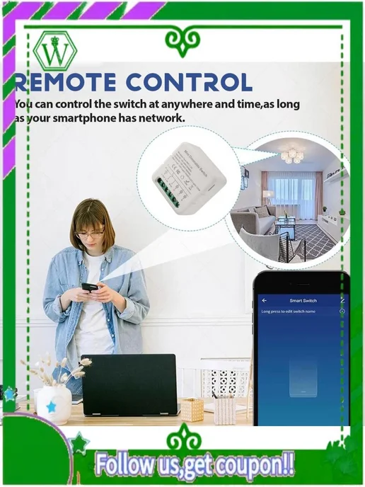 Tuya WiFi Smart Dimmer Модуль 1 шт, 1 шт, фото 2