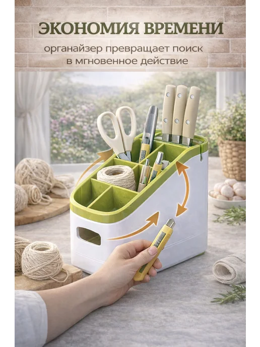 Подставка для столовых приборов, зеленый, фото 7