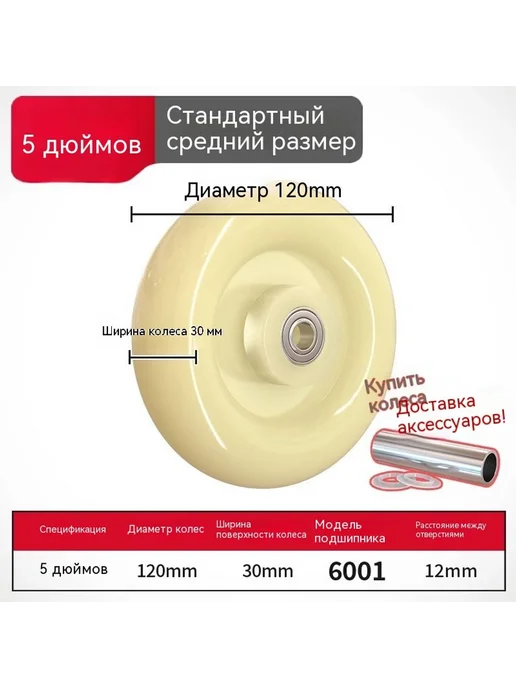 колесо 5 дюймов, 5 дюймов