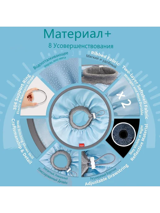 Защитный воротник для кошек и собак мягкий синий, M, розовый, фото 2