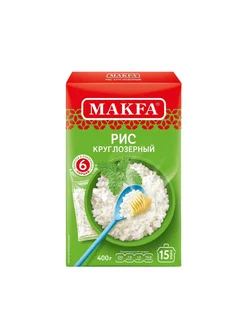Makfa Рис круглозерный шлифованный, 400 г
