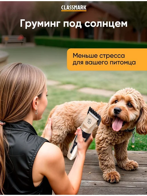 Машинка для стрижки животных беспроводная, с насадками, вариант, фото 2