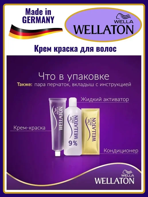 WellaTON Краска для волос 2.0 Черный, черный, фото 2