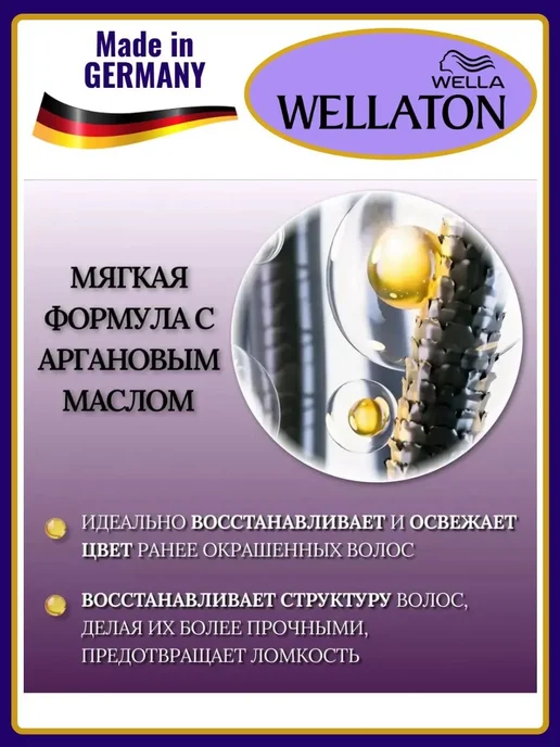 WellaTON Краска для волос 1.0 Голубовато черный, голубой, фото 3