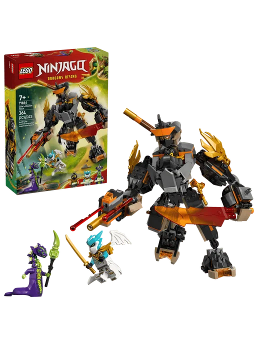 LEGO Ninjago Мех миссии Коул и дракон Зейна 71854, серый