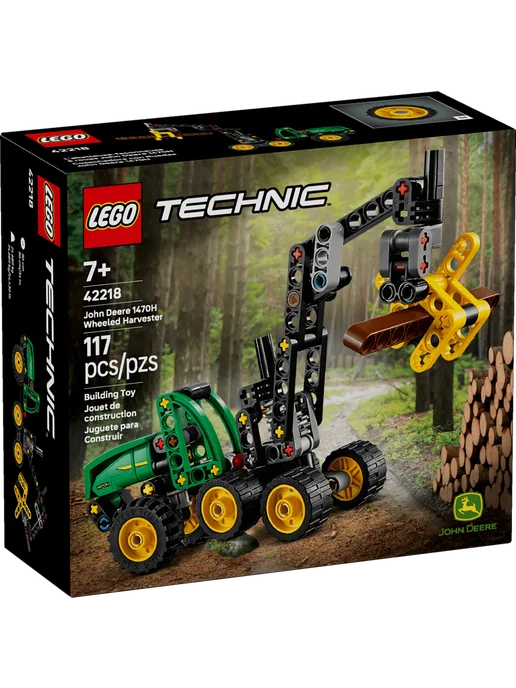LEGO Конструктор Technic 42218 Колесный комбайн John Deere 1470H, серый