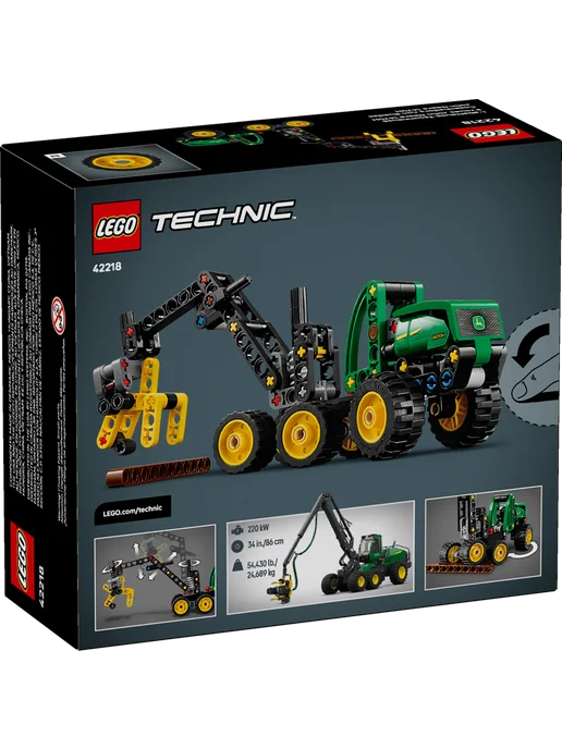 LEGO Конструктор Technic 42218 Колесный комбайн John Deere 1470H, серый, фото 5