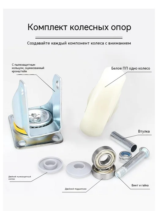 Колесики 5 дюймов, 4 дюйма, в упаковке 3,2 кг, фото 12