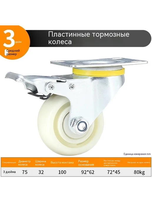 Колесики 5 дюймов, 3 дюйма, в упаковке 867 г