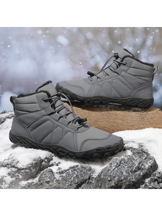 Зимние сапоги Snow Boots для мужчин и женщин, антискольжение, серый, фото 4