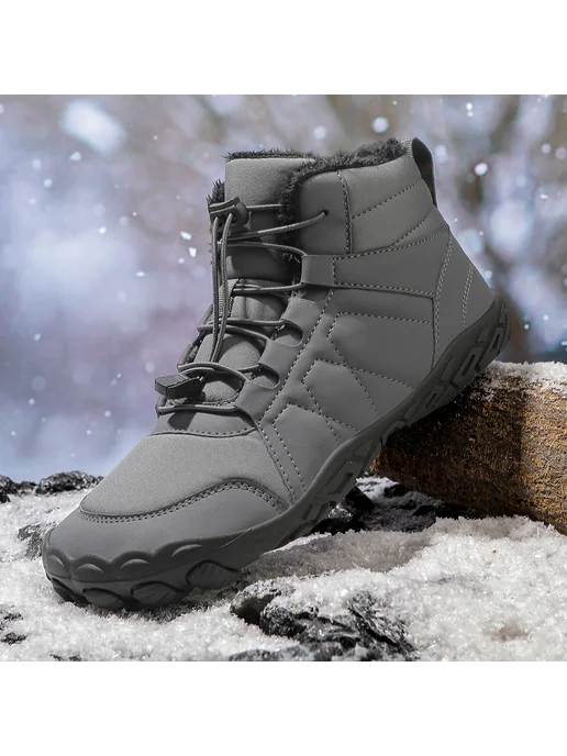 Зимние сапоги Snow Boots для мужчин и женщин, антискольжение, серый, фото 5