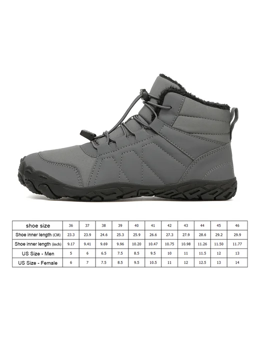 Зимние сапоги Snow Boots для мужчин и женщин, антискольжение, серый, фото 8
