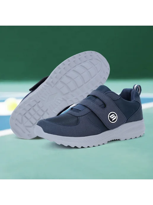 Обувь для диабетиков Slip-On, ортопед, противоскользящая (Тё, синий, фото 5