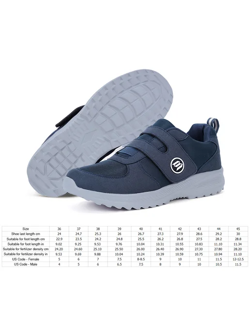 Обувь для диабетиков Slip-On, ортопед, противоскользящая (Тё, синий, фото 8