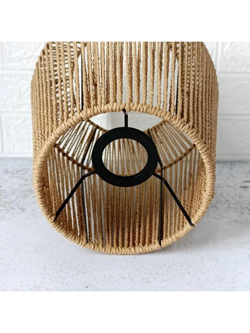 Абажур для светильника из ротанга, 19х30см Хаки, 19x30 см