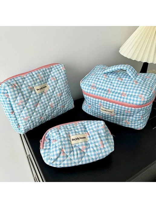 Косметичка Брезент нейлон Blue floral& S Блуграл&с, синий, фото 3