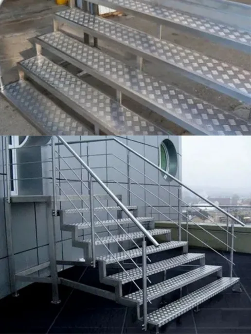 Алюминий рифленый 1.2х750х700мм, 1.2x300x1200 мм, фото 5