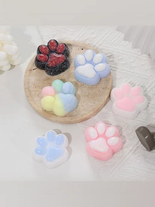 Игрушка кошачья лапка антистресс Желтый звездный, желтый, фото 3