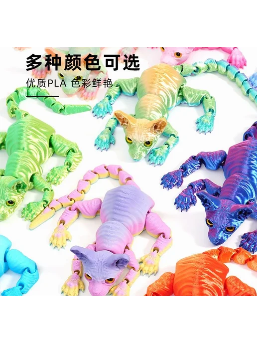 3D подвижная игрушка-антистресс КОТ 30 см Кот-D, вариант, фото 2