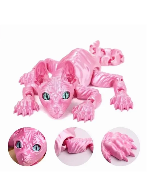 3D подвижная игрушка-антистресс КОТ 30 см Кот-D, вариант, фото 5