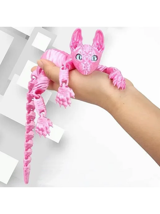 Игрушка-антистресс кот 3D, 30 см Кот-I, вариант, фото 3