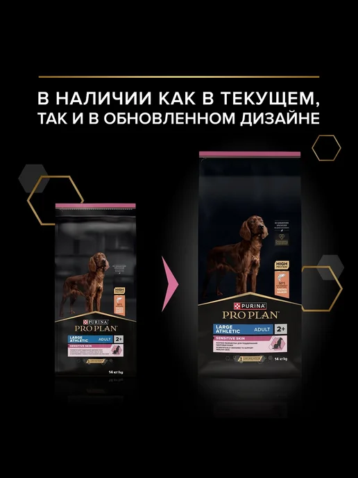 Сухой корм PRO PLAN Атлетических Skin для собак, чувствительное пищеварение, 14,3 кг, фото 6